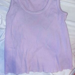 Pastel Purple Brandy Melville Cropped Tank Top